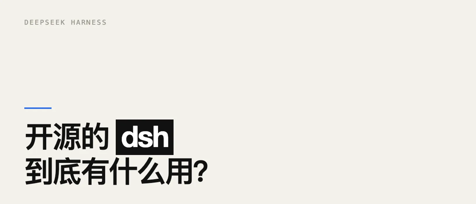 DeepSeek 开源的 dsh，到底有什么用？ blog post